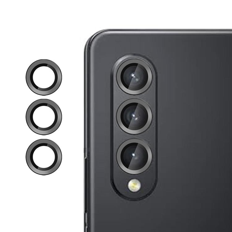 

For Samsung Galaxy Z Fold3 Kalebol No Flicker Ultra-Thin Individual Camera Lens Tempered Glass Film(Black)