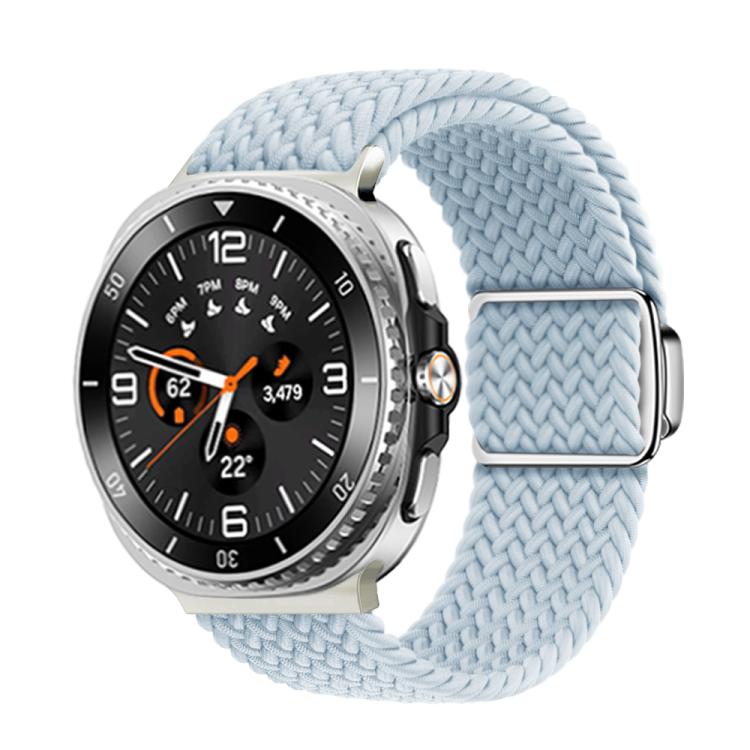 

For Samsung Galaxy Watch8 / Watch8 Classic Magnetic Buckle Braided Nylon Watch Band(Misty Blue)