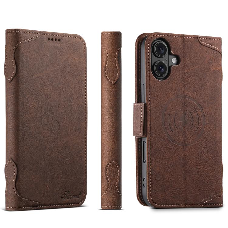 

For iPhone 17 SUTENI J07 Multifunctional Horizontal Flip Magsafe Leather Phone Case(Brown)