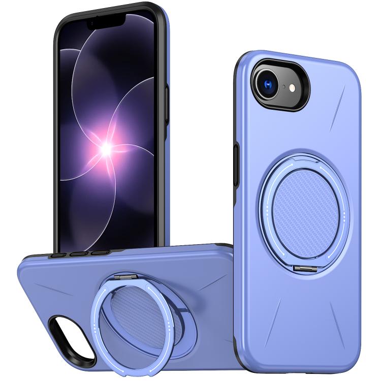 For iPhone 17e / 16e Kalebol Magnetic MagSafe Rotation Holder PC Phone Case(Lilac)