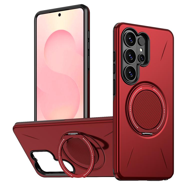 

For Samsung Galaxy S26 Ultra 5G Kalebol Magnetic MagSafe Rotation Holder PC Phone Case(Red)