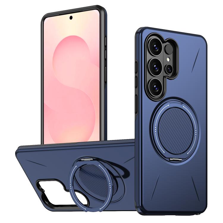 

For Samsung Galaxy S26 Ultra 5G Kalebol Magnetic MagSafe Rotation Holder PC Phone Case(Blue)