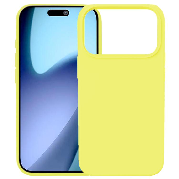 

For iPhone 17 Pro Kalebol Solid Color Simple All-inclusive Liquid Silicone Phone Case(Yellow)