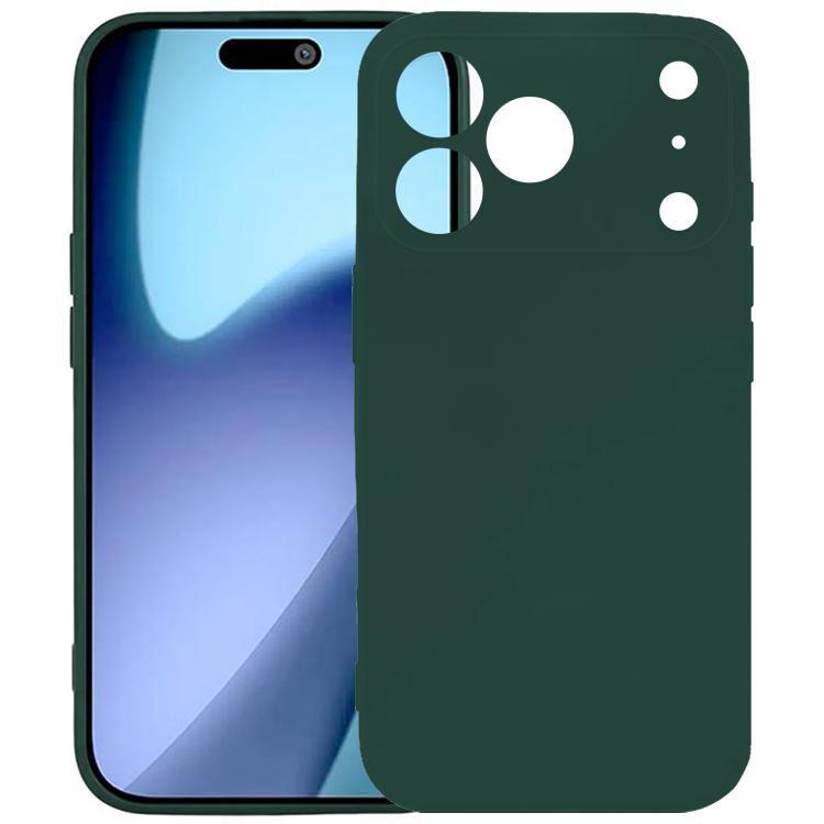 

For iPhone 17 Pro Max Kalebol Precise Cutouts Solid Color TPU Phone Case(Dark Green)