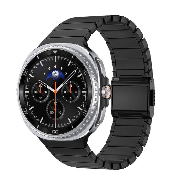 

For Samsung Galaxy Watch8 / Watch8 Classic Bamboo Norman Buckle Stainless Steel Watch Band(Black)