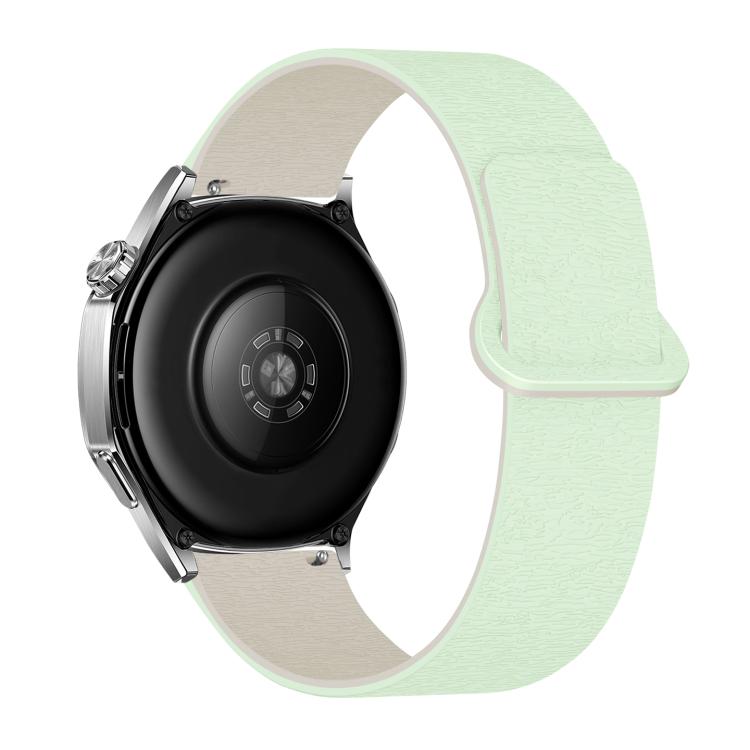 

18mm Cloud Wood Grain Reverse Buckle Soft Magnetic Silicone Watch Band(Light Mint Starlight)