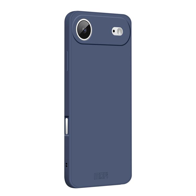 

For iPhone 17 Air MOFI Caring Soft Shell Liquid Silicone Skin Feel Phone Case(Grayish Blue)