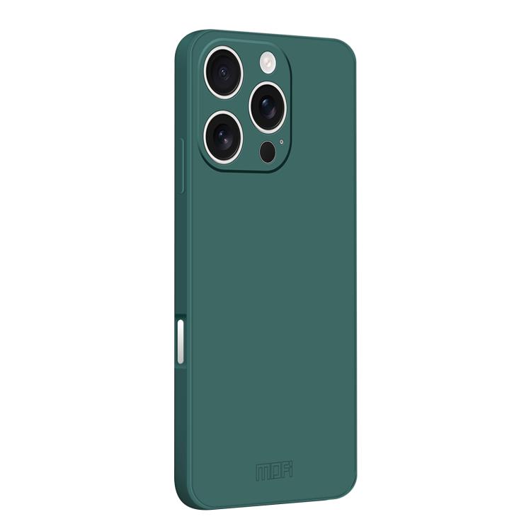 

For iPhone 16 Pro Max MOFI Caring Soft Shell Liquid Silicone Skin Feel Phone Case(Dark Green)