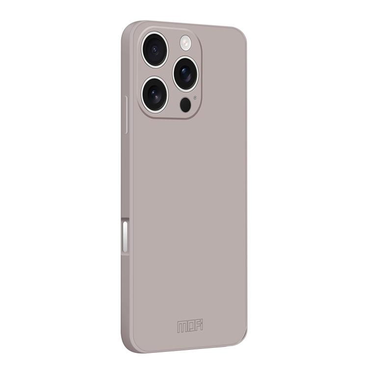 

For iPhone 16 Pro Max MOFI Caring Soft Shell Liquid Silicone Skin Feel Phone Case(Titanium Gray)
