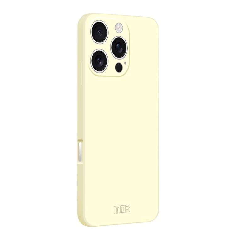

For iPhone 16 Pro Max MOFI Caring Soft Shell Liquid Silicone Skin Feel Phone Case(White)