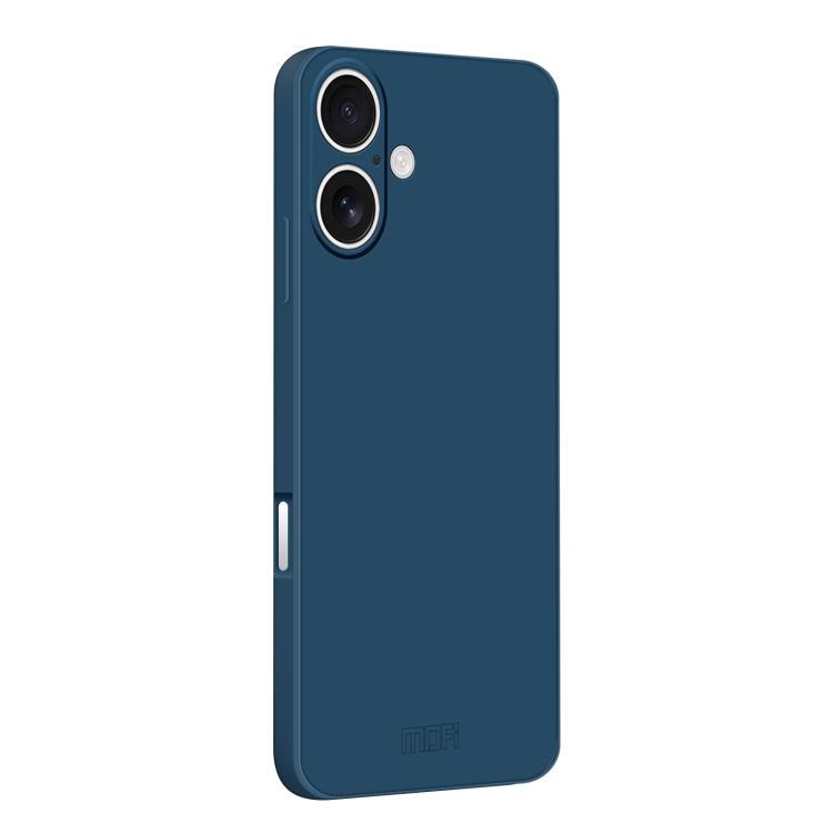 

For iPhone 16 MOFI Caring Soft Shell Liquid Silicone Skin Feel Phone Case(Blue)