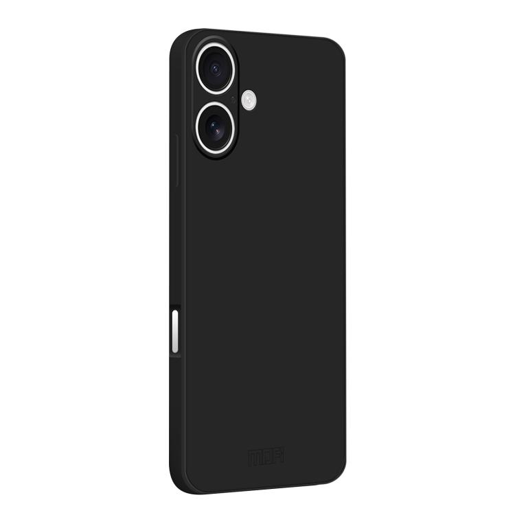 

For iPhone 16 Plus MOFI Caring Soft Shell Liquid Silicone Skin Feel Phone Case(Black)