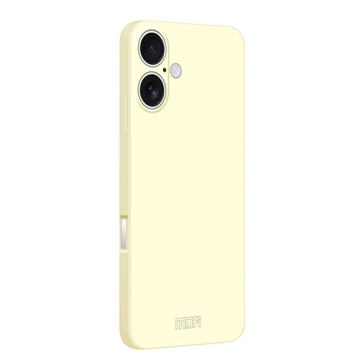 

For iPhone 16 Plus MOFI Caring Soft Shell Liquid Silicone Skin Feel Phone Case(White)