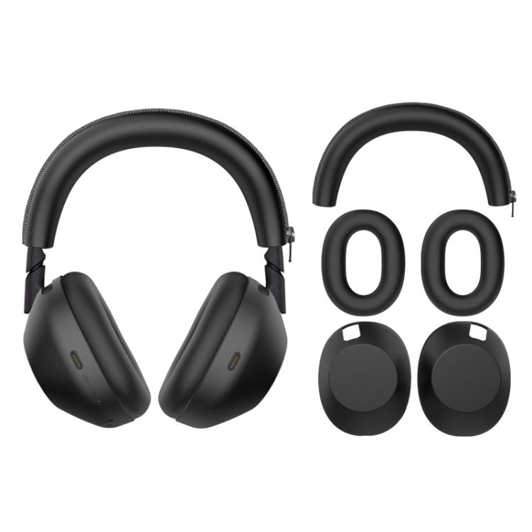 

For Sony WH-1000XM6 Solid Color Silicone Earphone Protective Cover(Black)