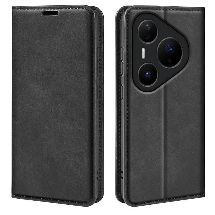 

For Huawei Pura 80 Pro / 80 Pro+ Retro-skin Magnetic Suction Leather Phone Case(Black)