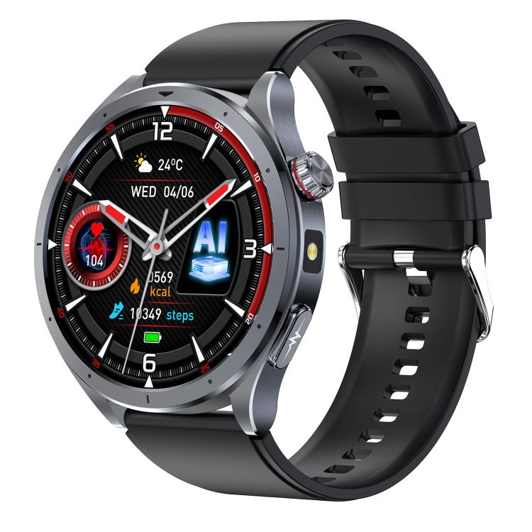 

ET472 1.53 inch Color Screen BT Smart Watch Silicone Strap, Support AI-GPT Intelligent Question and Answer(Black)