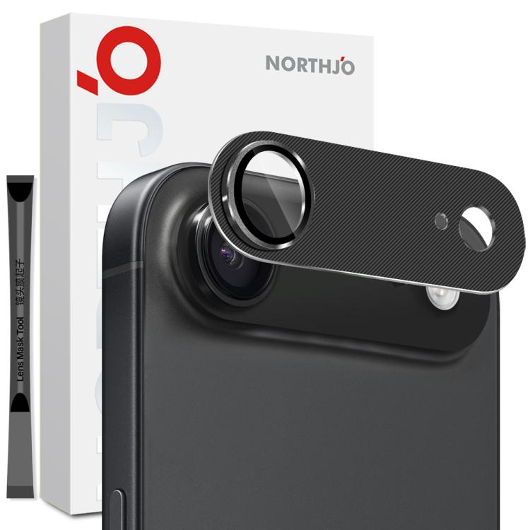 

For iPhone 17 Air NORTHJO CD Vein Camera Lens Protector Tempered Glass Rear Lens Film(Black)