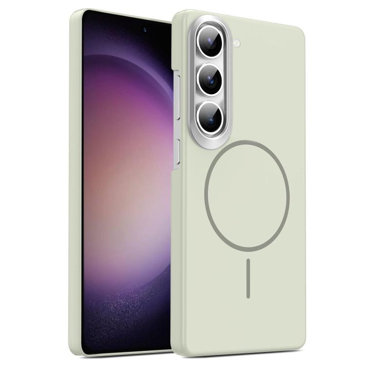 

For Samsung Galaxy S23 5G Gold Armor PC Thin Circle MagSafe Shockproof Phone Case(Titanium Gray)