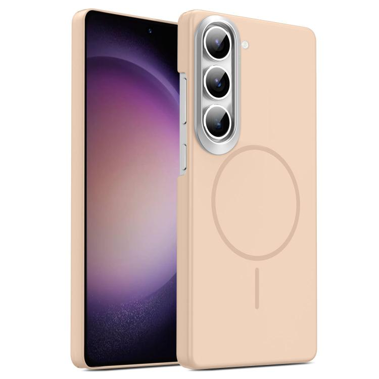 

For Samsung Galaxy S23 5G Gold Armor PC Thin Circle MagSafe Shockproof Phone Case(Desert Gold)