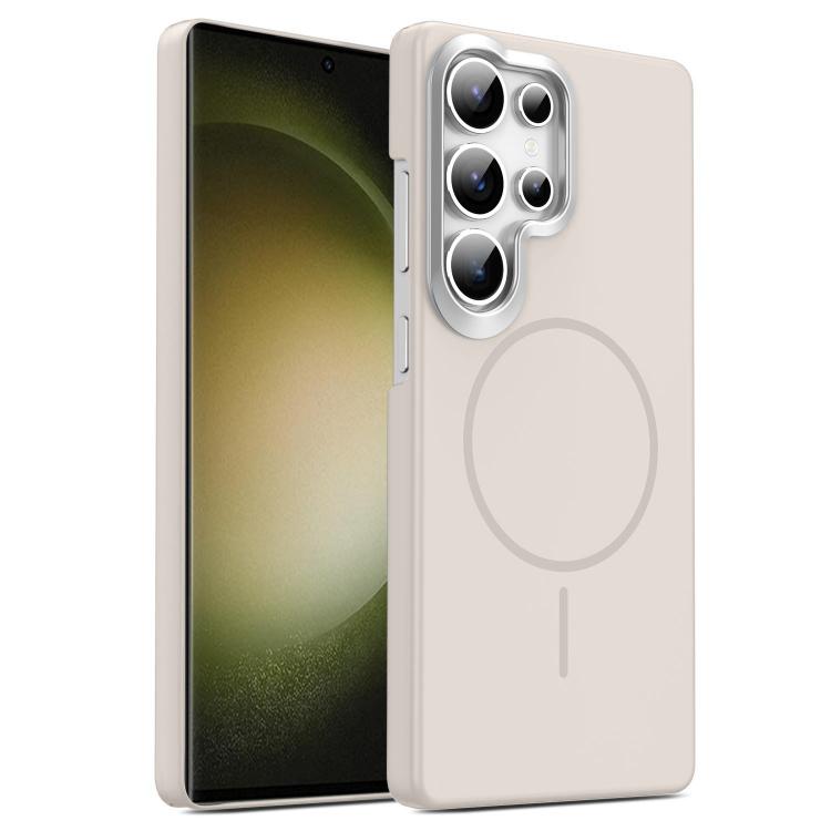 

For Samsung Galaxy S23 Ultra 5G Gold Armor PC Thin Circle MagSafe Shockproof Phone Case(Summit Stone)