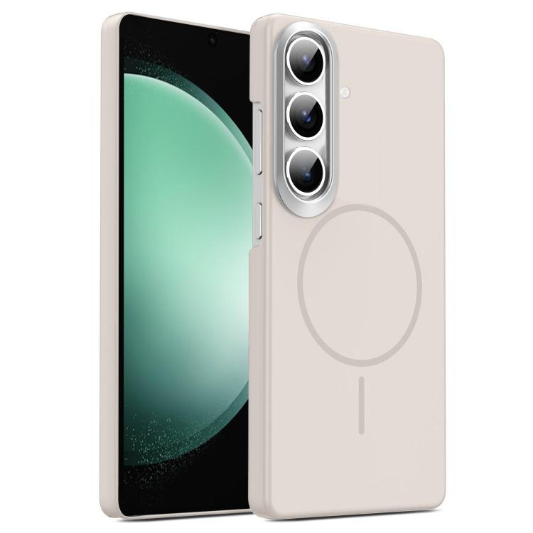 

For Samsung Galaxy S23 FE 5G Gold Armor PC Thin Circle MagSafe Shockproof Phone Case(Summit Stone)