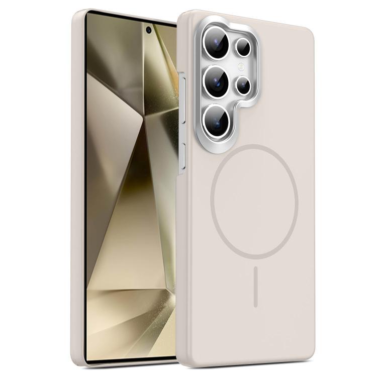 

For Samsung Galaxy S24 Ultra 5G Gold Armor PC Thin Circle MagSafe Shockproof Phone Case(Summit Stone)