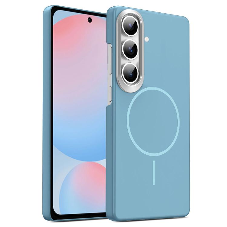 

For Samsung Galaxy S24 FE 5G Gold Armor PC Thin Circle MagSafe Shockproof Phone Case(Ocean Blue)