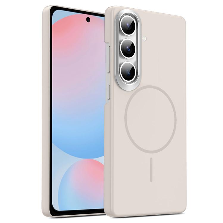 

For Samsung Galaxy S24 FE 5G Gold Armor PC Thin Circle MagSafe Shockproof Phone Case(Summit Stone)