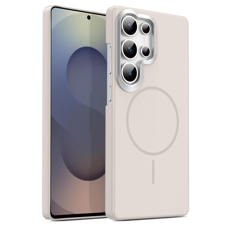 

For Samsung Galaxy S25 Ultra 5G Gold Armor PC Thin Circle MagSafe Shockproof Phone Case(Summit Stone)