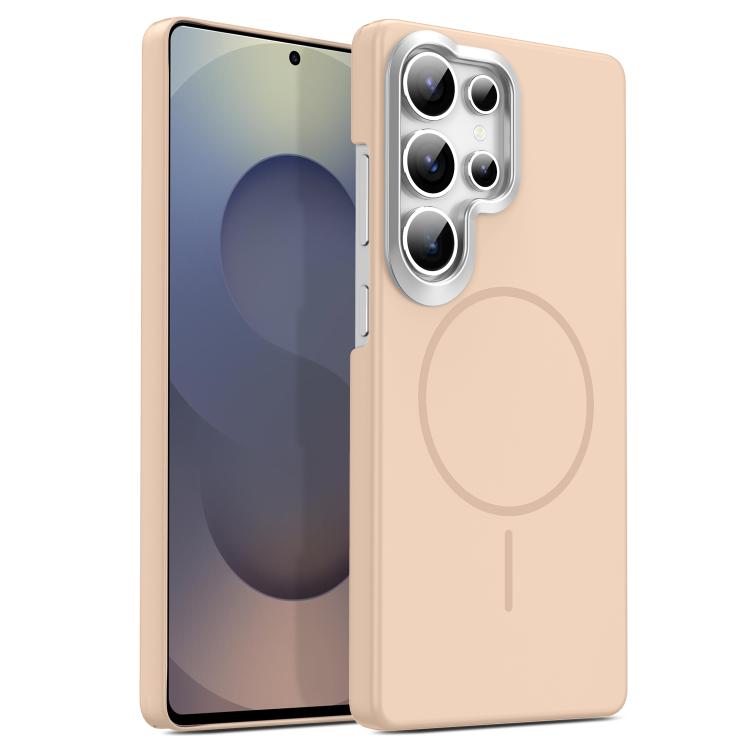 

For Samsung Galaxy S25 Ultra 5G Gold Armor PC Thin Circle MagSafe Shockproof Phone Case(Desert Gold)