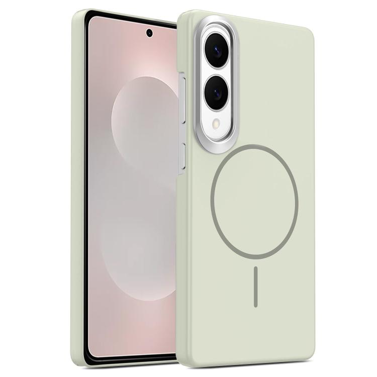 For Samsung Galaxy S25 Edge 5G Gold Armor PC Thin Circle MagSafe Shockproof Phone Case(Titanium Gray)