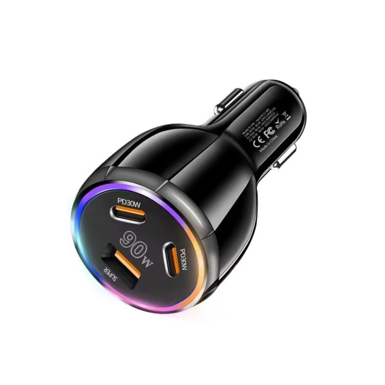 

PD30W x 2 and QC 30W Multi Port Car Charger for Mobile phones / Tablets(Black)