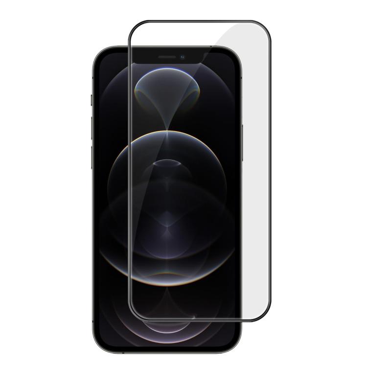 For iPhone 12 Pro Kalebol High-Aluminum Screen-Printed Full-Coverage Anti-Fingerprint Black-Bordered HD Tempered Glass Film