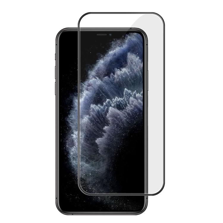 For iPhone 11 Pro Kalebol High-Aluminum Screen-Printed Full-Coverage Anti-Fingerprint Black-Bordered HD Tempered Glass Film