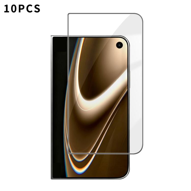 For iPhone Fold Outer Screen 10pcs Kalebol High-Aluminum Screen-Printed Full-Coverage Anti-Fingerprint Black-Bordered HD Tempered Glass Film