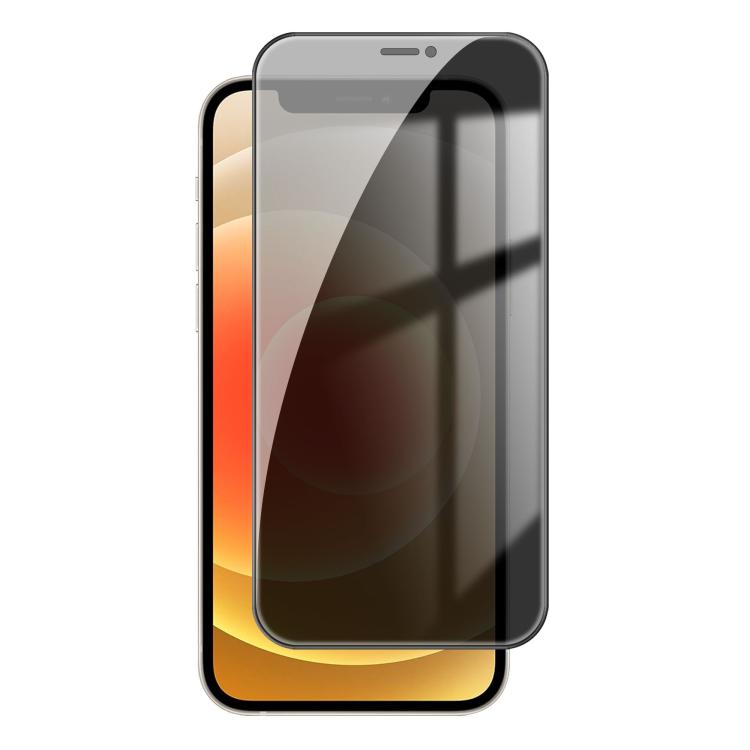 

For iPhone 12 Kalebol High-Aluminum Screen-Printed Full-Coverage Black-Border Privacy Tempered Glass Film