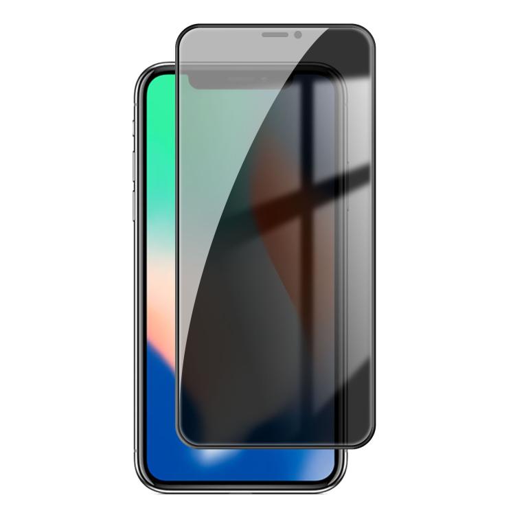 

For iPhone X Kalebol High-Aluminum Screen-Printed Full-Coverage Black-Border Privacy Tempered Glass Film