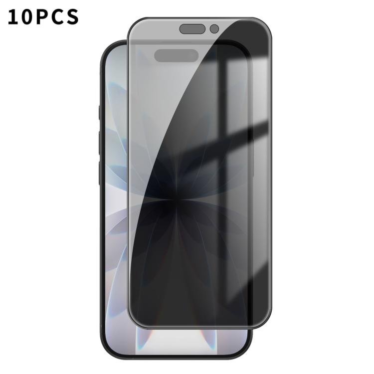

For iPhone 17 10pcs Kalebol High-Aluminum Screen-Printed Full-Coverage Black-Border Privacy Tempered Glass Film