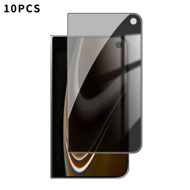 For iPhone Fold Outer Screen 10pcs Kalebol High-Aluminum Screen-Printed Full-Coverage Black-Border Privacy Tempered Glass Film