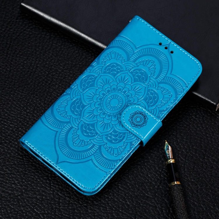 

Mandala Embossing Pattern Horizontal Flip Leather Case for Huawei Honor 20 , with Holder & Card Slots & Wallet & Photo Frame & Lanyard(Blue)