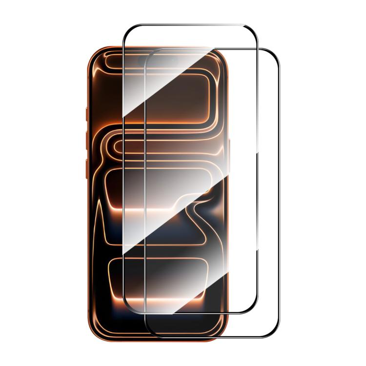 

For iPhone 17 Pro Max 2pcs ENKAY Thickened Glue No White Edge High Aluminum-silicon Tempered Glass Film