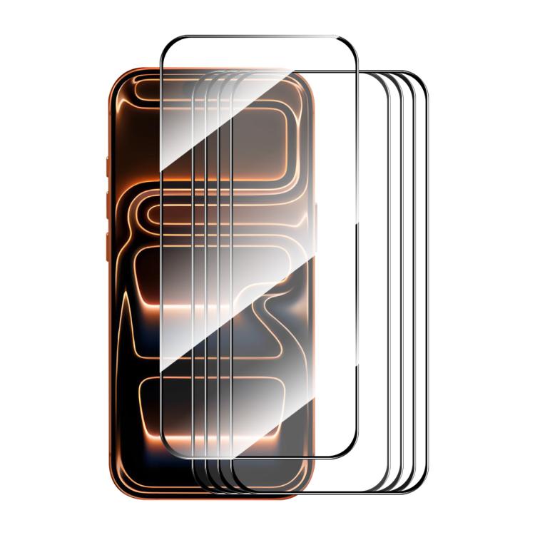 

For iPhone 17 Pro Max 5pcs ENKAY Thickened Glue No White Edge High Aluminum-silicon Tempered Glass Film
