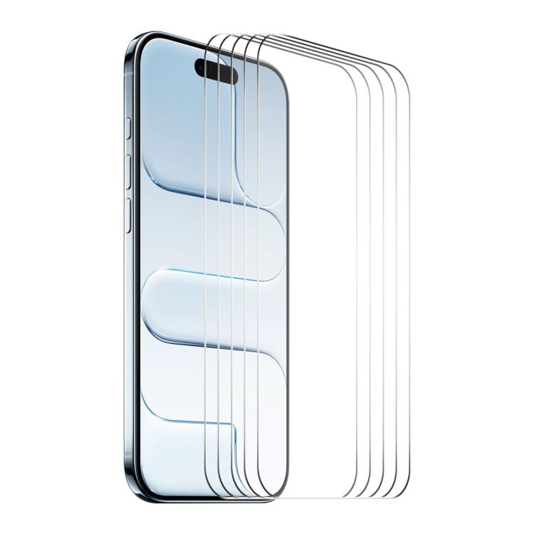 

For iPhone Air 5pcs ENKAY Thickened Glue No White Edge 9H Big Arc Edge High Aluminum-silicon Tempered Glass Film