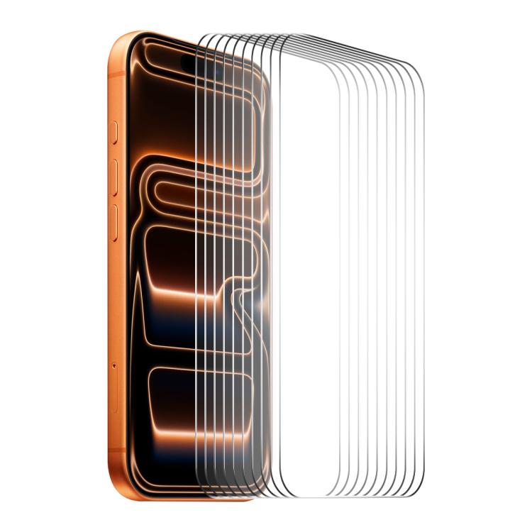 

For iPhone 17 Pro 10pcs ENKAY Thickened Glue No White Edge 9H Big Arc Edge High Aluminum-silicon Tempered Glass Film