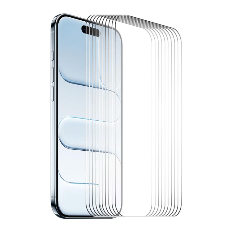 

For iPhone Air 10pcs ENKAY Thickened Glue No White Edge 9H Big Arc Edge High Aluminum-silicon Tempered Glass Film