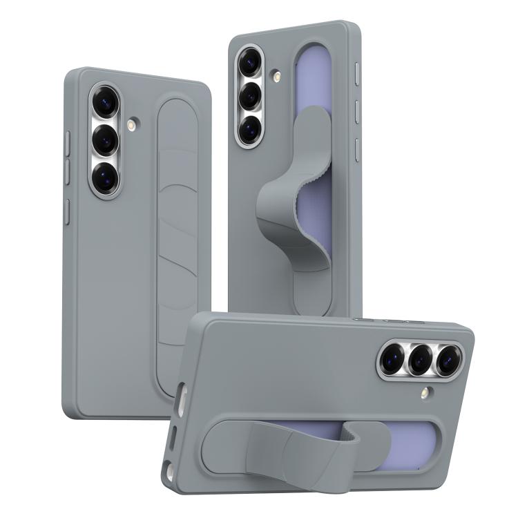 

For Samsung Galaxy S25+ 5G Intelligent Control Button Wristband Phone Case(Space Gray)