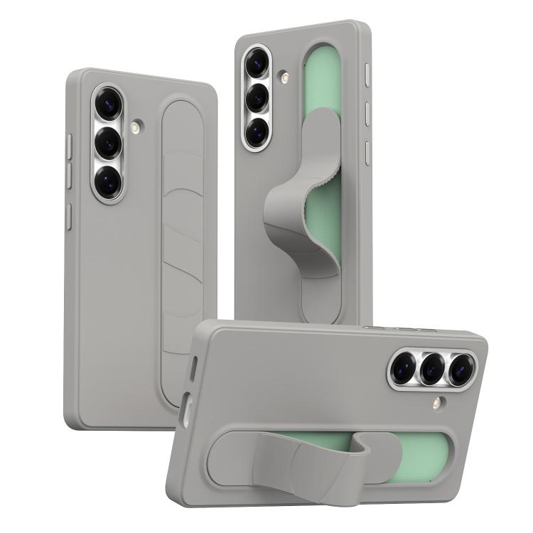 

For Samsung Galaxy S24+ 5G Intelligent Control Button Wristband Phone Case(Titanium Gunmetal)