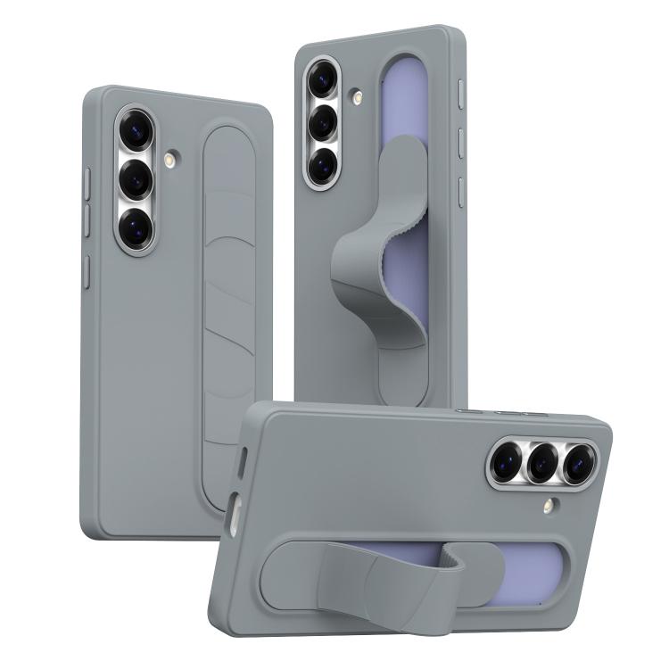 

For Samsung Galaxy S24+ 5G Intelligent Control Button Wristband Phone Case(Space Gray)