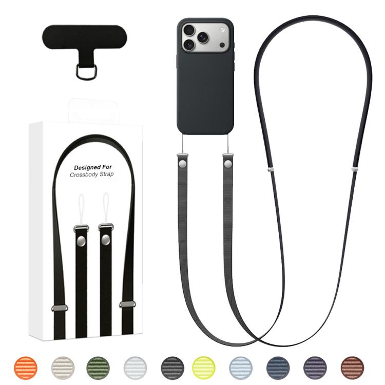 

Nylon Magnetic Adjustable Crossbody Strap Phone Anti-Theft Lanyard for iPhone 17 Series(Black)
