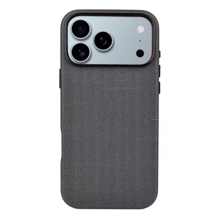 

For iPhone 17 Pro Max Kalebol Fabric-Textured Perforated MagSafe PC Phone Case(Black)